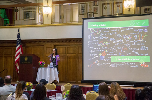 Bessie Tam speaking at the 2nd Annual Women in Construction Expo, Empowering Women to Build our Future.