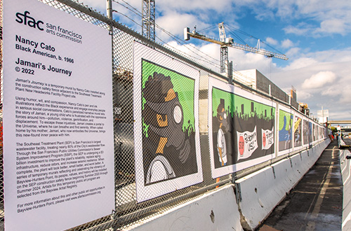 Panorama of Nancy Cato’s Jamari’s Journey. Photo by Robin Scheswohl.