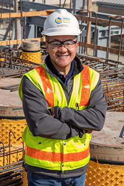 Jim Wang, Construction Manager for the New Headworks Facility Project at the Southeast Treatment Plant (SEP)