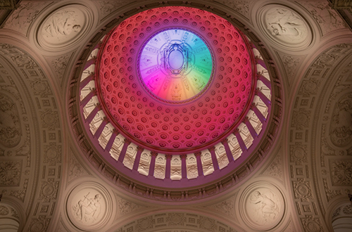 San Francisco City Hall dome with LED lighting