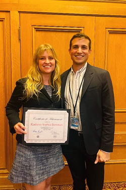 Kate with her supervisor, Peter Gallotta, at the Fellow’s graduation  