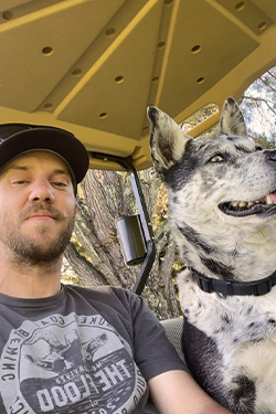  Jason Siebert and his pup.