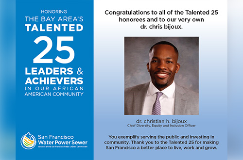 Sun-Reporter Honors dr. chris bijoux in Talented 25