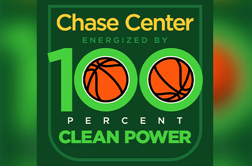 Chhase Center is energized with SuperGreen through CleanPowerSF.