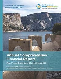 Cover of the Annual Comprehensive Financial Report 2024, featuring the O'Shaughnessy Dam