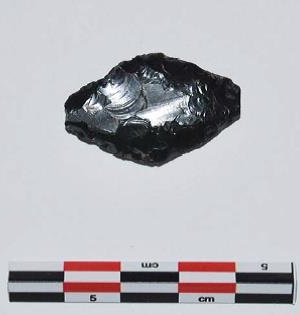 obsidian stone tool