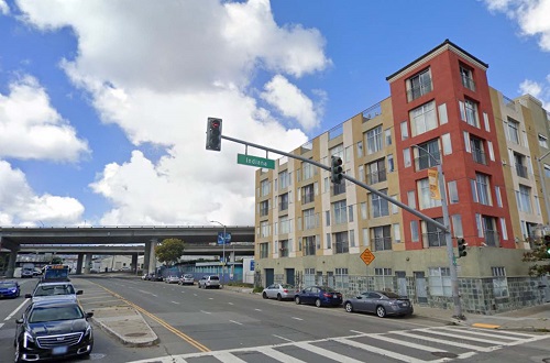 intersection of Cesar Chavez and Indiana streets