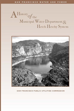 Portada del libro que muestra el depósito de Hetch Hetchy