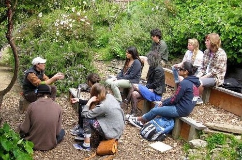 teaching in the garden