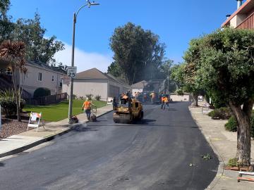 Paving on Berkeley Way.