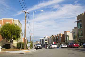 Street shot of Jerrod St in San Francisco