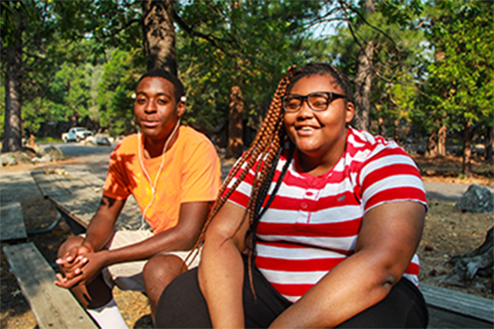 Two teenaged community members