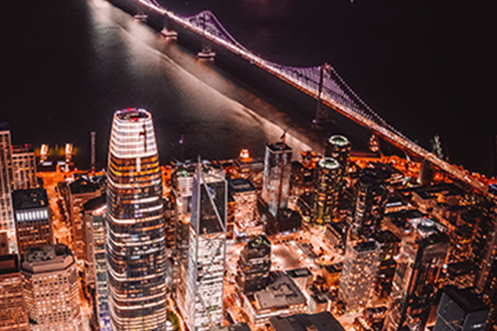 larawan sa gabi ng skyline ng San Francisco