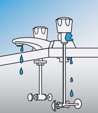 illustration of  leaking faucet.