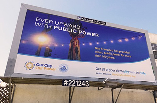 Our City. Our Power. billboard