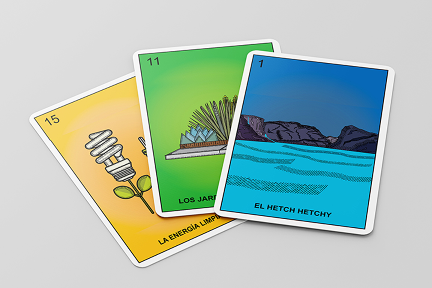 3 loteria game cards