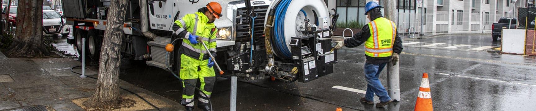 Strike Team working in the storm.