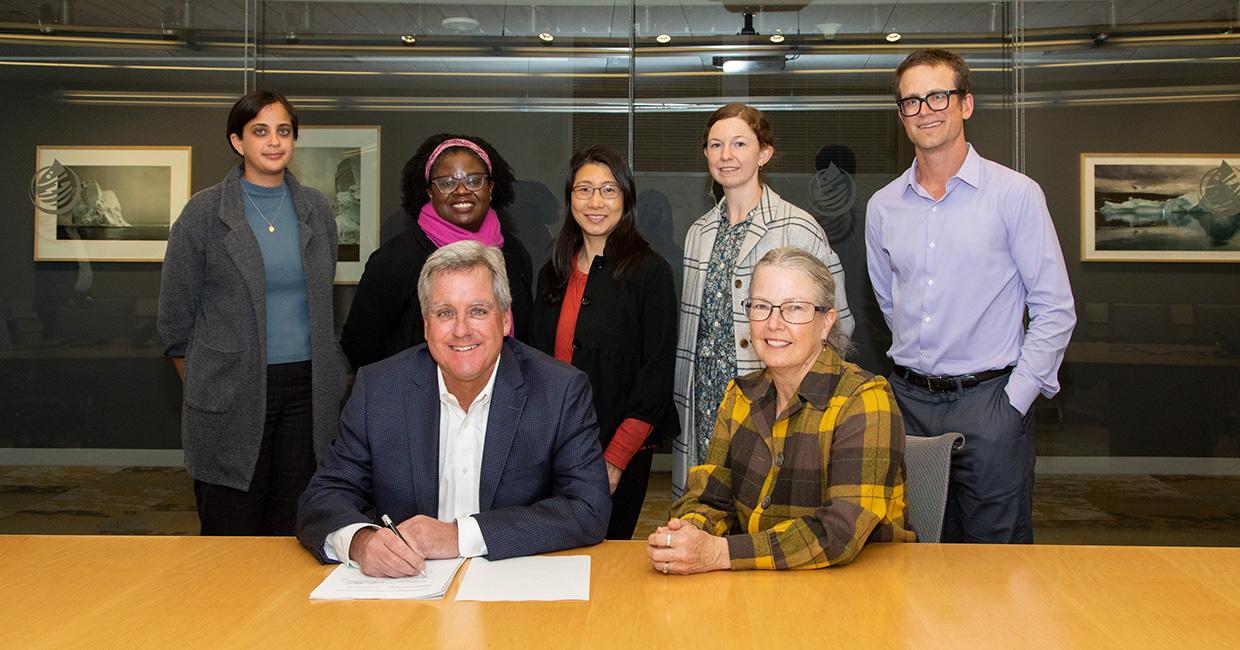 SFPUC General Manager Dennis Herrera and staff sign a long duration storage contract