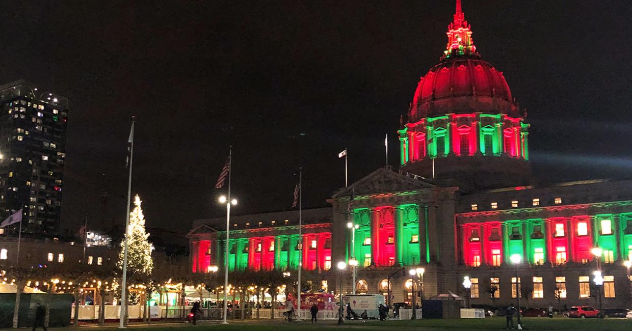 San Francisco City Hall during the Holiday seaosn.