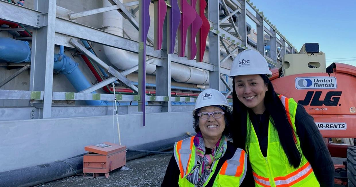 Artist Norie Sato Gets First Look at Her Work Along Evans Avenue 