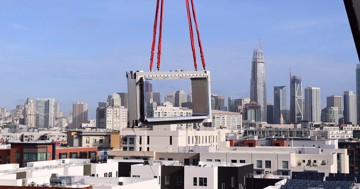 Commercial washer install at UCSF Mission Bay