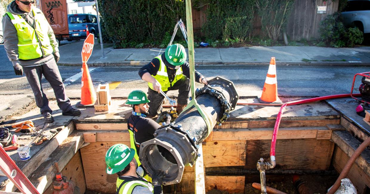 New Pipes & Smooth Asphalt in Diamond Heights