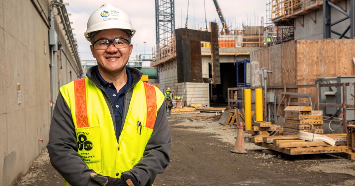 Jim Wang, Construction Manager for the New Headworks Facility Project at the Southeast Treatment Plant (SEP)