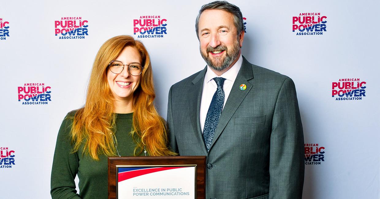 Becky Alderete, Power's Customer Engagement Manager, with Joe Gehrdes, Director – External Relations, Huntsville Utilities, Alabama; and Vice Chair, Customer Connections Section.