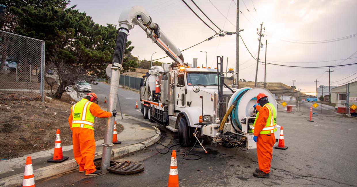 SFPUC crews prepare for the upcoming storm.