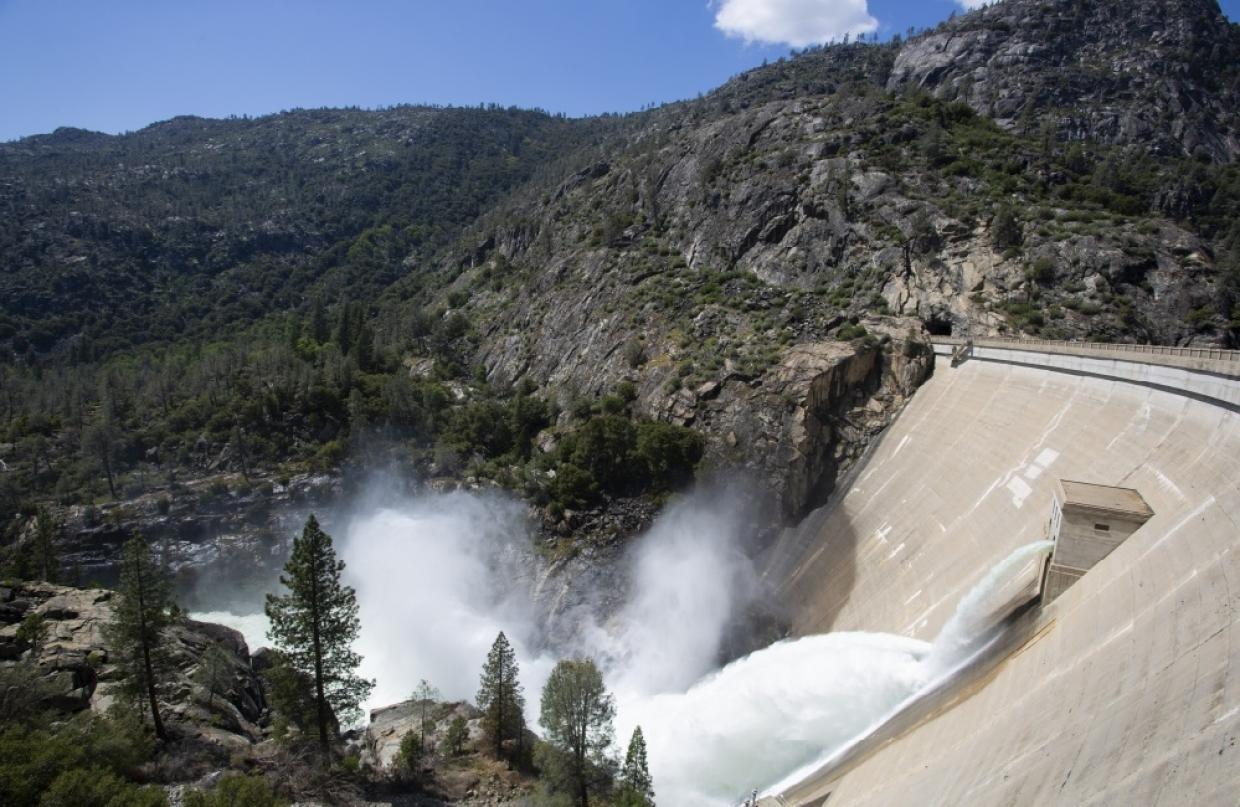 water release at O'Shaughnessy Dam