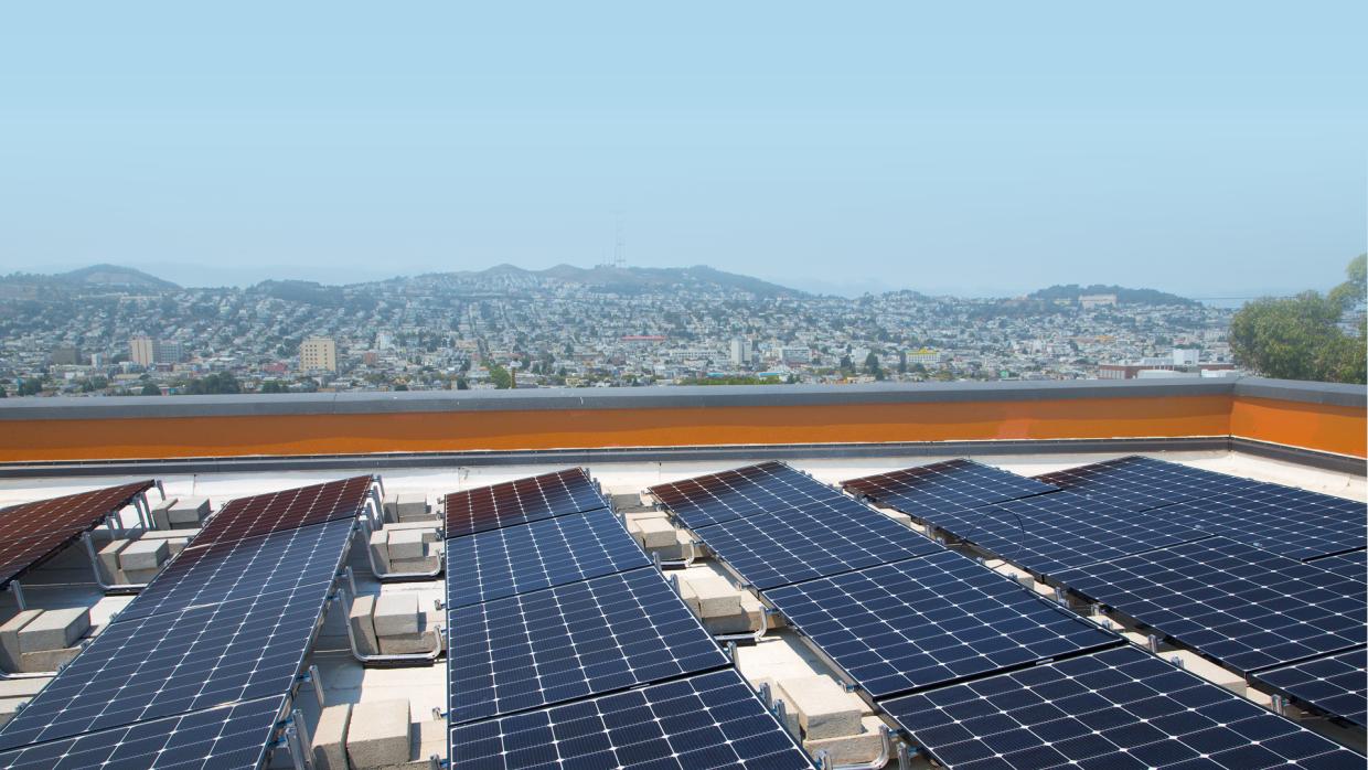 An example of solar panels at Starr King Elementary