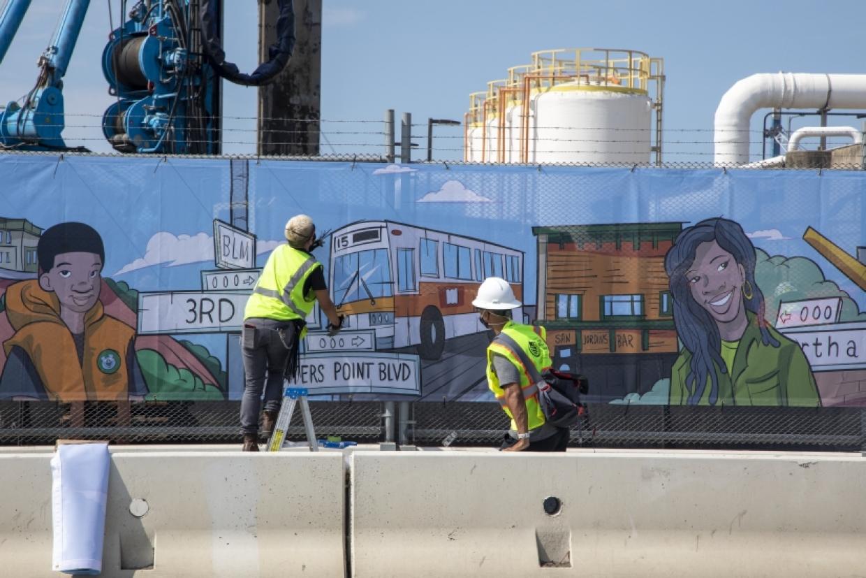 mural outside the Southeast Treatment Plant