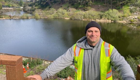 Damon Spigelman, a veteran arborist with the San Francisco Water Division.