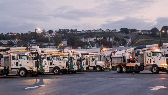 SFPUC VacCon crews ready to deploy before the storms.