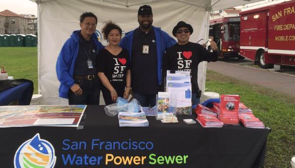 Peter Ng tabling at Fleet Week (pre-pandemic)