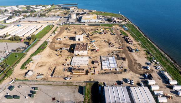 Aerial view of Treasure Island Water Resource Recovery Facility