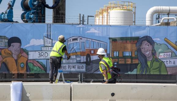 mural outside the Southeast Treatment Plant